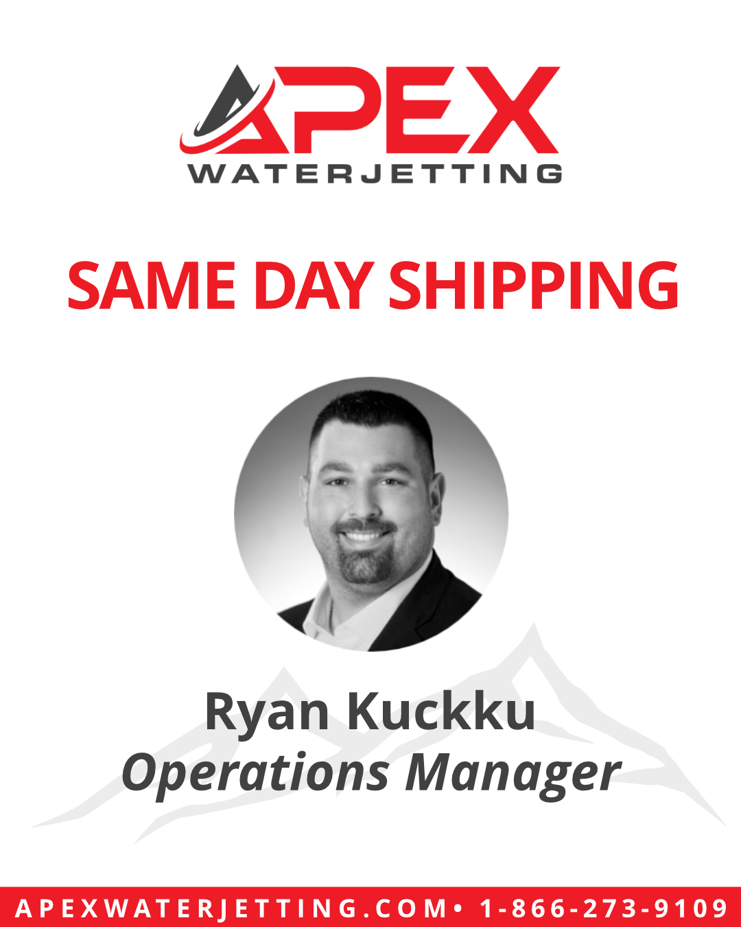 APEX Waterjetting Same Day Shipping Ryan Kuckku