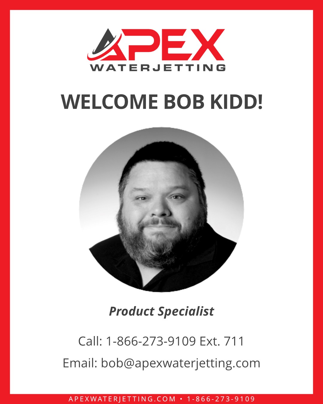 APEX Waterjetting Welcomes Bob Kidd