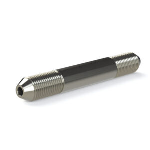 Nipple, 9/16 HP X 4” OAL, Coned and Threaded