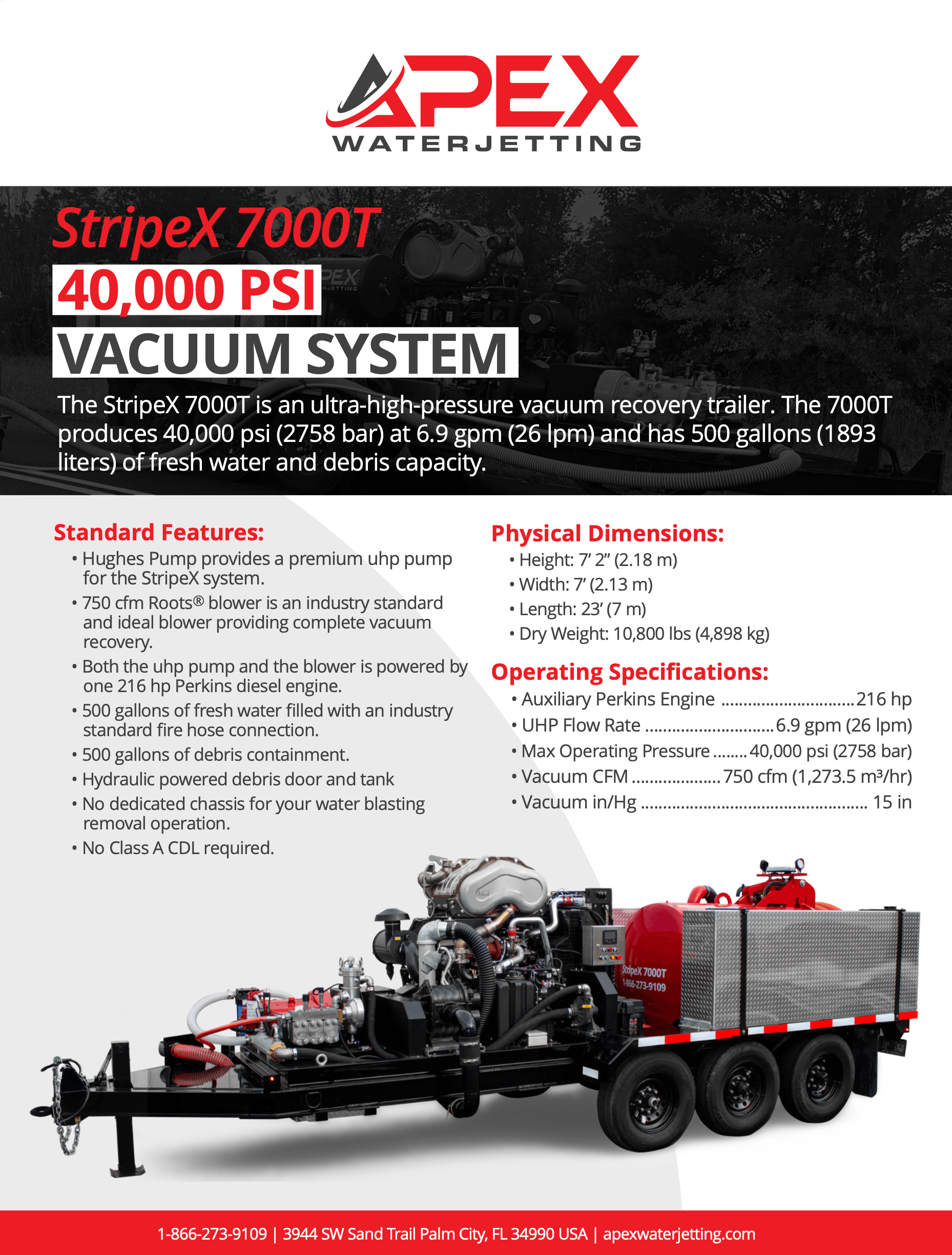 APEX StripeX 7000T Spec Sheet